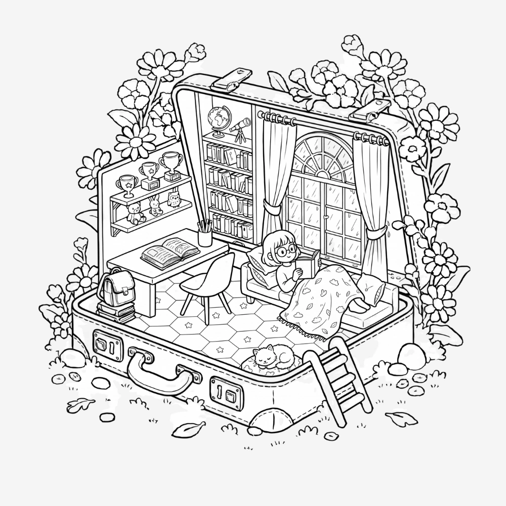 Cozy Coloring Page