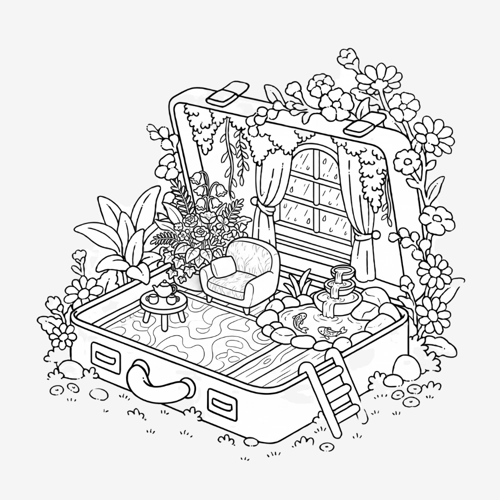 Cozy Coloring Page