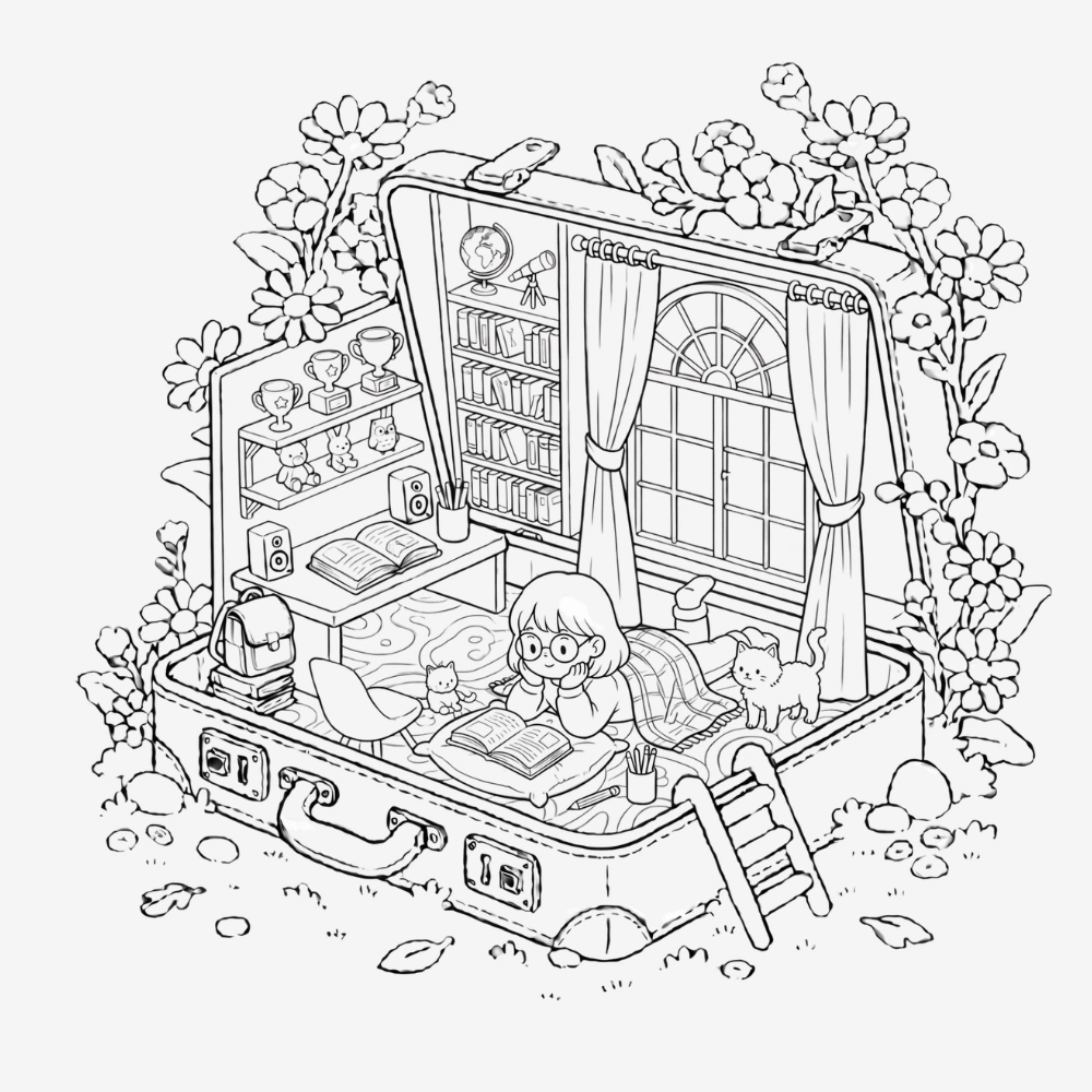 Cozy Coloring Page