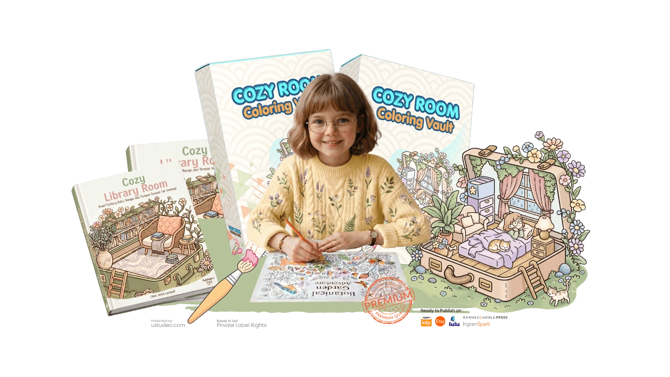 Cozy Room Coloring Vault Preview