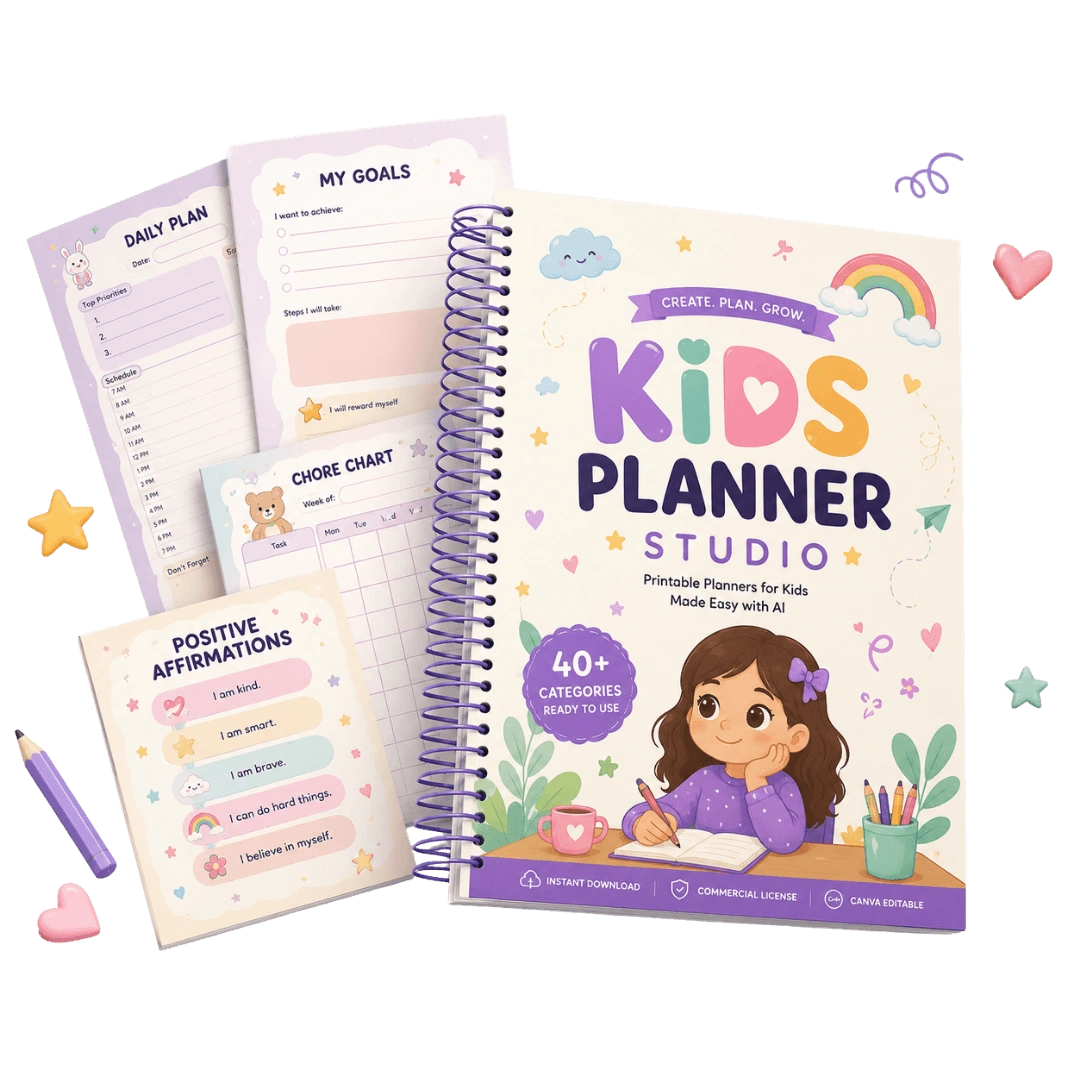 Kids Planner Studio Hero Mockup