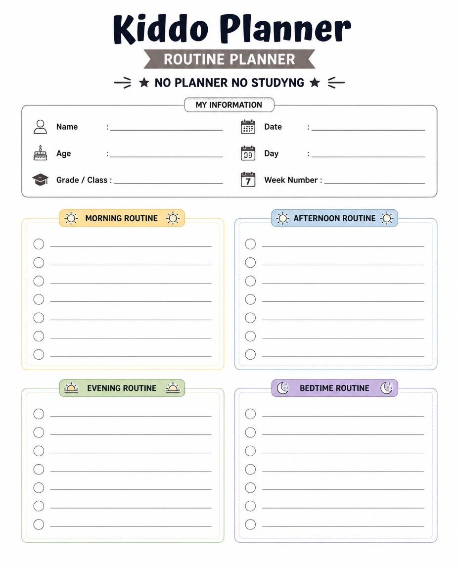Kids Planner Studio Workflow Step 1 Blueprint Selection