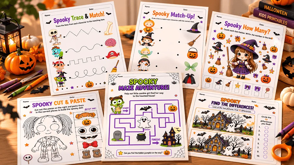 Spooky Activity Pages