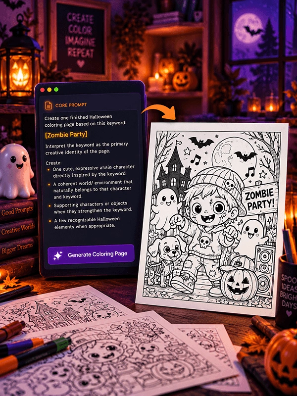 Halloween coloring page