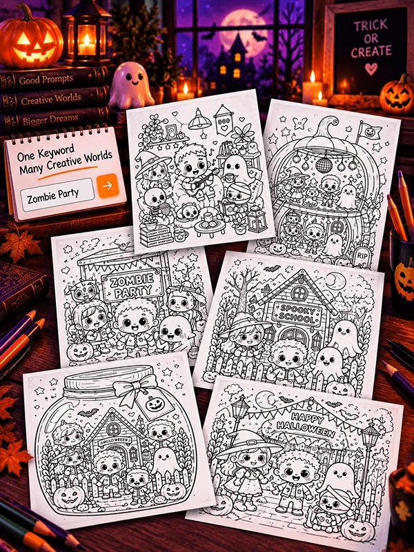 Halloween coloring book