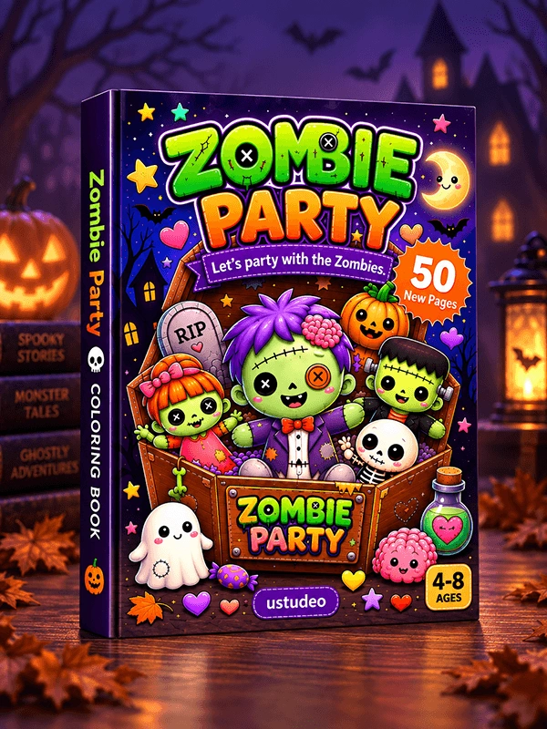 Halloween coloring book cover