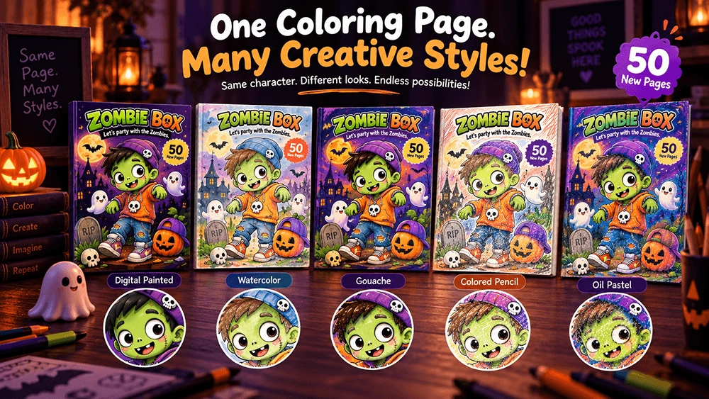 Halloween World 10 Cover Render Styles