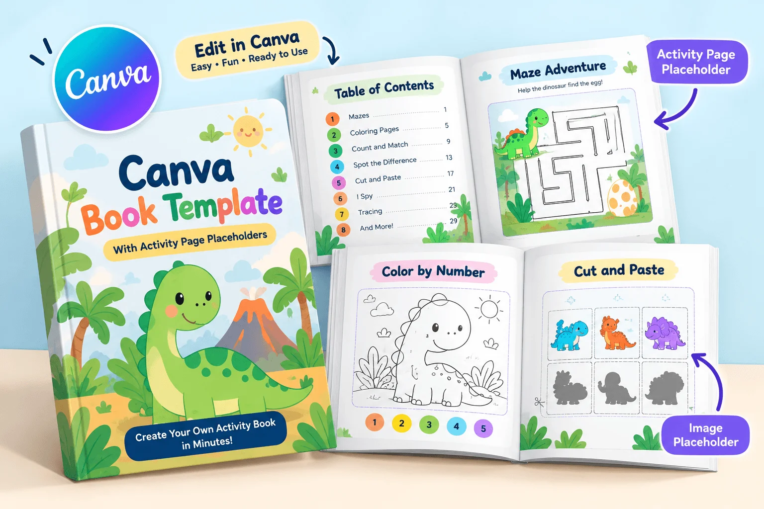 Canva Book Template bonus mockup