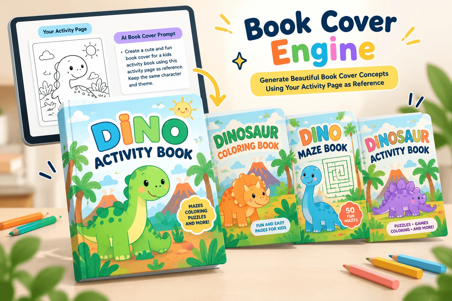 Kids Activity Studio Book Cover Engine bonus mockup