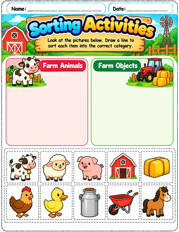 Sorting Activities worksheet