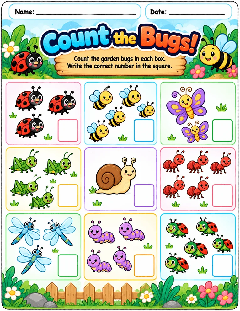 Counting Objects worksheet