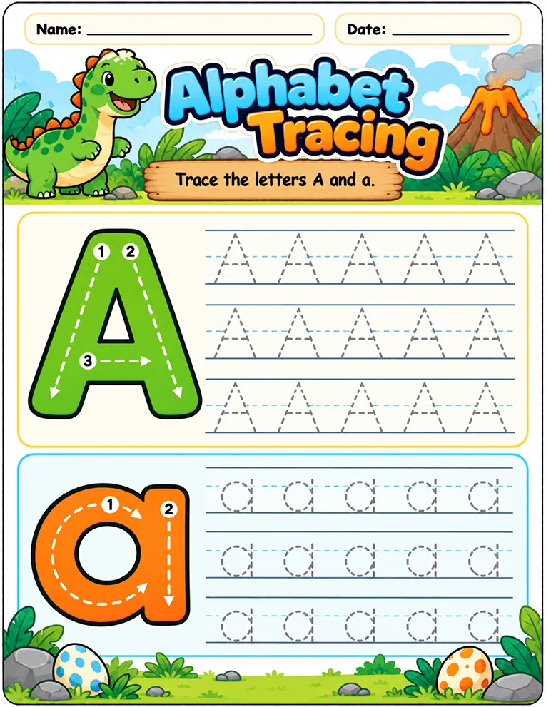 Alphabet Tracing worksheet