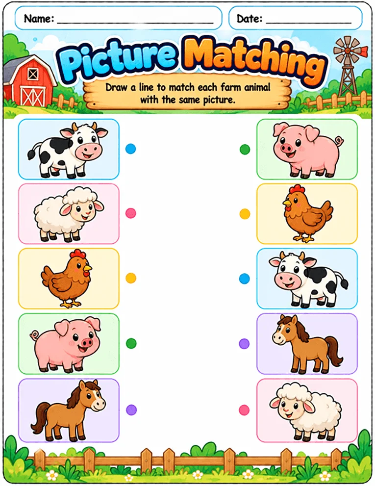 Picture Matching worksheet