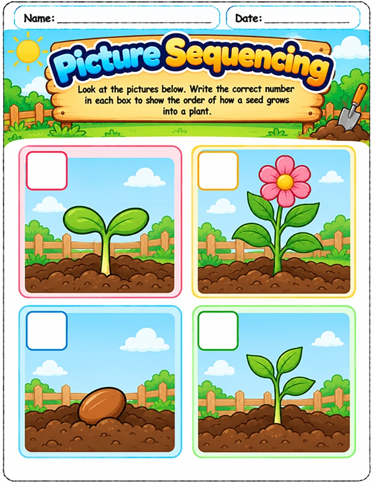 Picture Sequencing worksheet